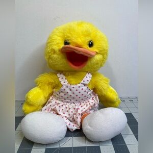 Vintage 1988 13" Suzys Zoo Polka Dot Dress Duckling Duck Plush by StarShine